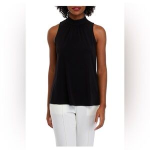 The Limited Black Mock Neck Sleeveless Blouse